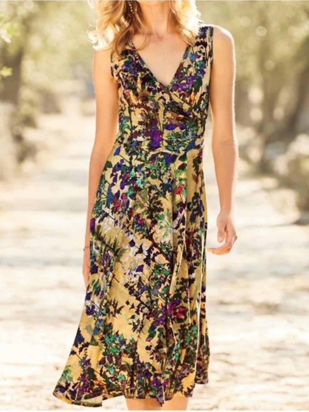 Peruvian Connection Le Midi Dress in Floral Print S